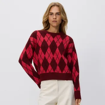 Dámský svetr Reserved - Svetr s kosočtverci - vícebarevná - 166GS-MLC - 166GS-MLC-XL
