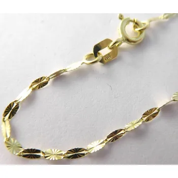 Řetízek Klenoty Budín Zlatý dlouhý gravírovaný řetízek ze žlutého zlata 585/1,25gr 50cm 2840207 (Klenoty Budín Zlatý dlouhý gravírovaný řetízek ze žlutého zlata 585/1,25gr 50cm 2840207)