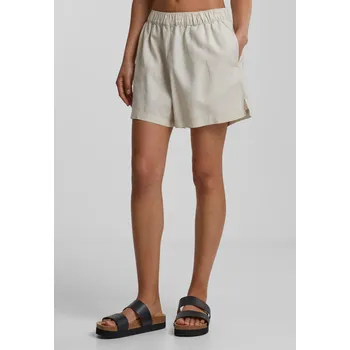 Dámské oblečení Dámské plátěné šortky smetanové Urban Classics šedá 2821798