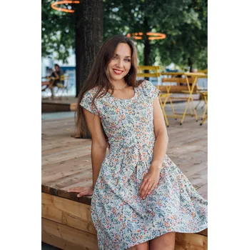 Dámské šaty Mušelínové šaty Olivie Drobná kvítka Velikost: L