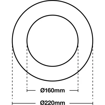 Příslušenství pro svítidlo SLC Krycí kroužek pro SLC Shift Rehab Ring 160-220 RAL9016 - TLG SLC SLC1529