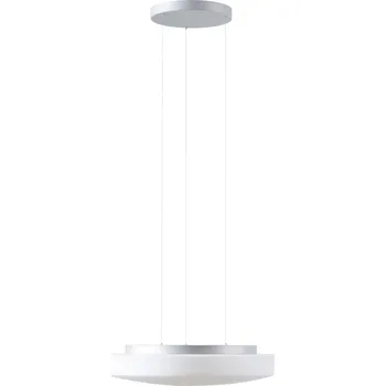 Osvětlení OSMONT EDNA LE5 závěsné skleněné svítidlo stříbrná / bílá IP40 4000 K 34W LED - OSMONT OS EDN67951