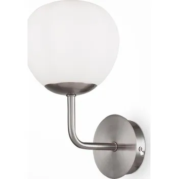 Nástěnné svítidlo MAYTONI Nástěnné svítidlo Erich E14 40W bílá matné sklo nikl kov - MAYTONI M MOD221-WL-01-N