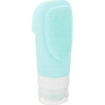 Silikonová cestovní láhev 2v1 na mytí těla 90 ml, barva: mátová