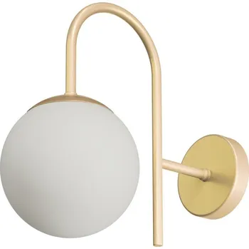 Nástěnné svítidlo OSMONT ANCHA 1 nástěnné skleněné svítidlo zlatá / bílá IP40 25W E27 - OSMONT OS ANC40003