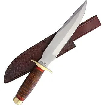 Pracovní nůž Marbles Stacked Leather Bowie