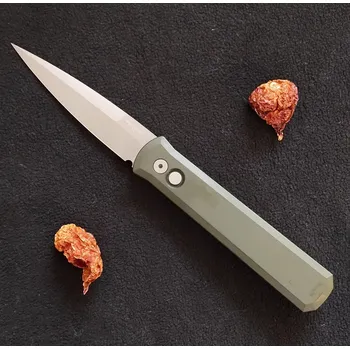 turistický batoh Pro-Tech Godfather Green Bead Blast Plain Blade