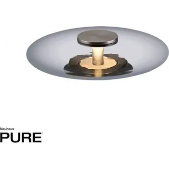 PAULNEUHAUS LED stolní lampa PURE Vitrum dotykový vypínač stmívatelné 2700K platina / kouřová - PAUL NEUHAUS PN 4080-15