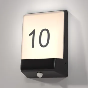 Venkovní osvětlení MAYTONI Nástěnné svítidlo Row 3000K 9W teplá bílá 500lm antracit hliník/plast IP44 s čidlem pohybu - MAYTONI M O448WL-L9GF3KSR