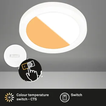 Bodové svítidlo BRILONER CTS vestavné svítidlo, 17 cm, 12W, 1190lm, bílé - BRILONER BRILO 7609116