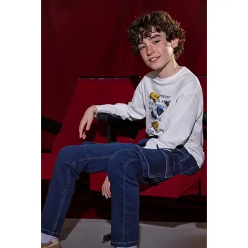 Chlapecké kalhoty Dětské rifle Mayoral soft denim jogger 7560.7B.Junior.9BYA modrá 57X, vel. 128