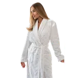 Dámský dlouhý župan L&L 2552 Cora bílý XL Bílá