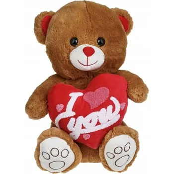 plyšák Velký plyšový plyšový medvídek 56 cm se srdíčkem I love You pro milovanou osobu