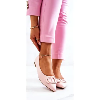 Dámské baleríny Boto Semišové špičaté baleríny světle Růžové Neriso Boto bílá | růžová 1790655