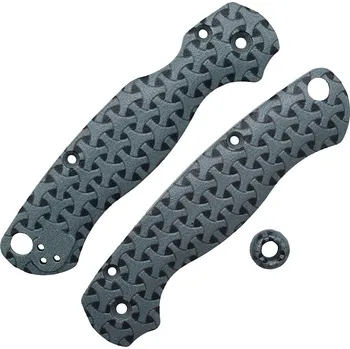 Outdoorové zavazadlo Chroma Scales Celtic Grey střenky pro Spyderco Paramilitary 2 s korálkem na pletenec