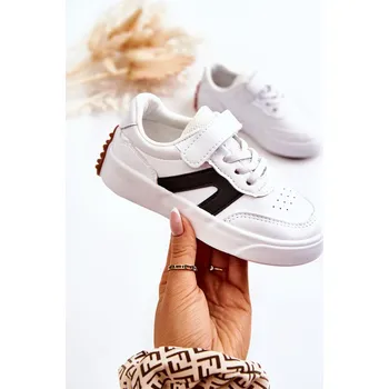 Dívčí tenisky Boto Dětské kožené nízké sportovní boty Černobílá Jessie Boto bílá | šedá 1876037