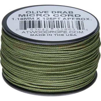 Náramek Micro Cord 1.18 mm Olive Drab Cívka 38 m
