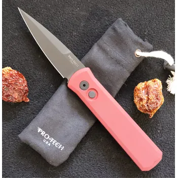 turistický batoh Pro-Tech Godson Red Handle DLC Blade