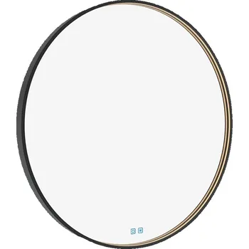 Koupelnové svítidlo NIMCO Černé kulaté LED zrcadlo 90cm se dvěma dotykovými senzory - NIMCO NIM ZPC 31003RVX-90