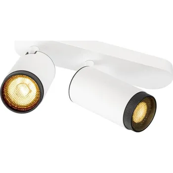 SLV - BIG WHITE GRIP! L SPOT CL, double, QPAR51, stropní svítidlo pro povrchovou montáž, válcové, 2 x max. 6 W, bílé / černé - BIG WHITE (SLV) LA 1009096