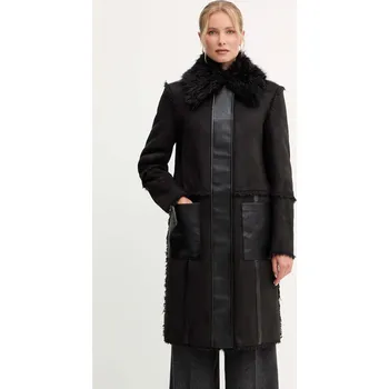 Dámský kabát Oboustranný kabát Patrizia Pepe černá barva, 2O0179 E075 2O0179.E075 99X, vel. 38