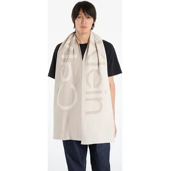 Šála Šála Calvin Klein Bold Logo 2-Tone Wool Scarf White Universal