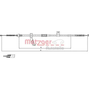 Lanko parkovací brzdy Tažné lanko, parkovací brzda METZGER 17.1483