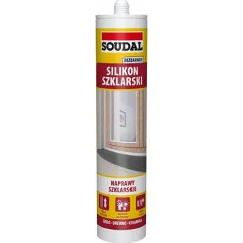 stavební silikon Soudal Sklenářský silikon bezbarvý 280 ml 137666
