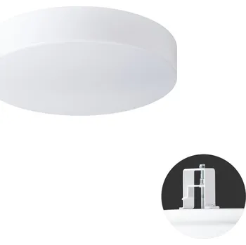 Koupelnové svítidlo OSMONT DELIA V1 stropní/nástěnné plastové polovestavné svítidlo bílá IP44 4000 K 18W LED - OSMONT OS DEL65583