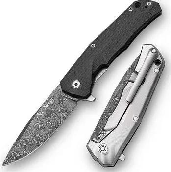 turistický batoh LionSTEEL T.R.E. Damascus Raindrop, Carbon and Titanium