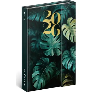 Diář Notique Týdenní Magnetický Diář Monstera 2026, 11 x 16 cm - Východní
