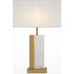 MAYTONI Stolní lampa Bianco E27 60W bílá mosaz kov alabastr designová - MAYTONI M Z031TL-01BS