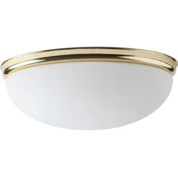 OSMONT ALMA D2 stropní/nástěnné skleněné svítidlo mosaz / bílá IP41 2x25W E27 - OSMONT OS ALM41688