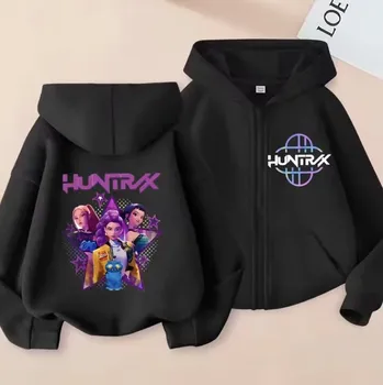 Chlapecký svetr KPop Demon Hunters (Lovkyně démonů) KPop Demon Hunters dětská mikina s potiskem (černá) Varianta: No. 1, Velikost: 130