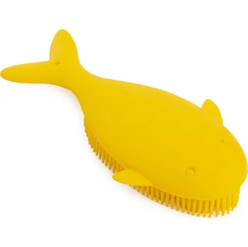 Masážní příslušenství Stimove taktilní silikonový kartáč – zvířecí motiv (velryba)