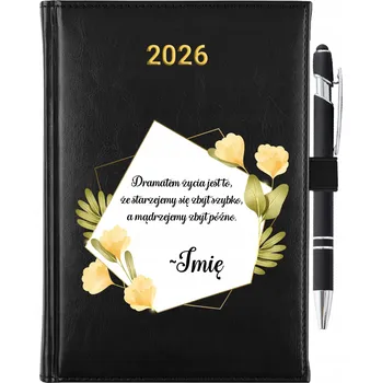 Kalendář Knižkový kalendář 2026 A5 černý