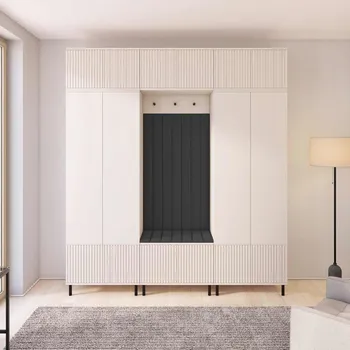 Předsíňová stěna Předsíňová stěna Rayo 3 na nožkách Barva panelů: Šedá - Trinity 14