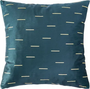 Povlak na polštářek Povlak na polštář 40x40 dekorativní hladký černý se zlatými proužky