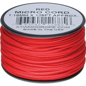 Náramek Micro Cord 1.18 mm Red - cívka 38 m