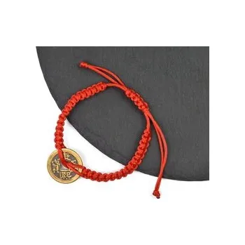 Náramek Náramek červený s mincí štěstí