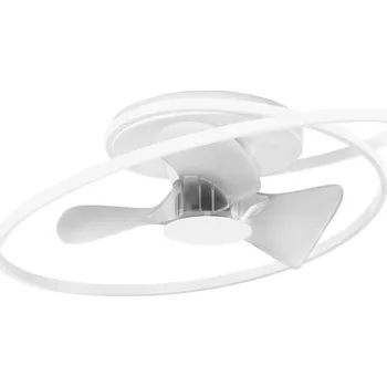 Dekorativní svítidlo FANEUROPE Stropní svítidlo s ventilátorem LED VENTILATORE 55 W CCT 7450 lm bílá pr.77x22 cm - FANEUROPE FAN LED-STORM-BCO
