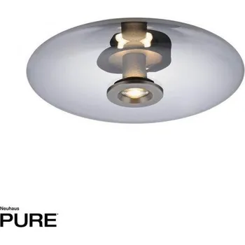PAULNEUHAUS LED nástěnné a stropní svítidlo PURE Vitrum 2700K platina / kouřová - PAUL NEUHAUS PN 6083-15