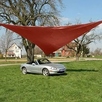 Slunečník DEMA Trojúhelníková stínící plachta proti slunci 5 m, červená