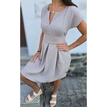 Dámské šaty Kulišárny Mušelínové šaty KATE s kapsami SANDY kojicí VELIKOST: 48