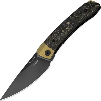 Kizer Mini MoMo S90V Titanium+Fat Carbon Camo Gold Ki3663A3