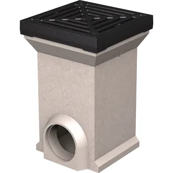 kanalizace Bodová dvorní vpusť D400 kN s litinovým rámem a roštem