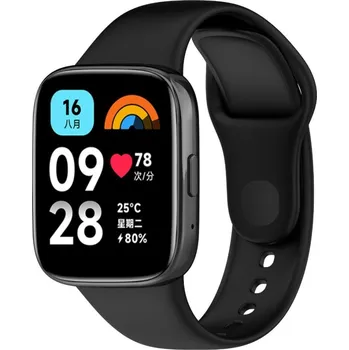 Řemínek na hodinky Silikonový řemínek pro Xiaomi Redmi Watch 3 Active - Černý
