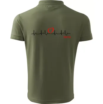 Pánská košile Moje srdce bije pro tenis - Polokošile pánská Pique Polo 203 - 3XL ( Khaki )