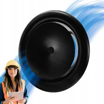 Větrací mřížka Kovový anemostat vyústkový KRATKA 200mm s rámečkem ČERNÝ S MONTÁŽNÍM RÁMEČKEM