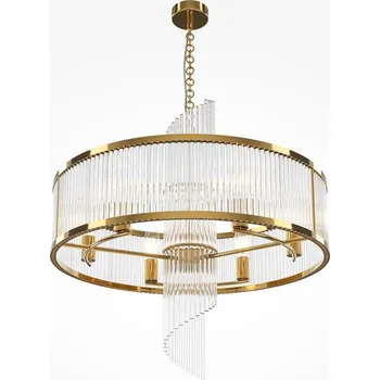 MAYTONI Závěsné svítidlo Frame E14 6x60W zlatá kov křišťálový design - MAYTONI M MOD174PL-06G